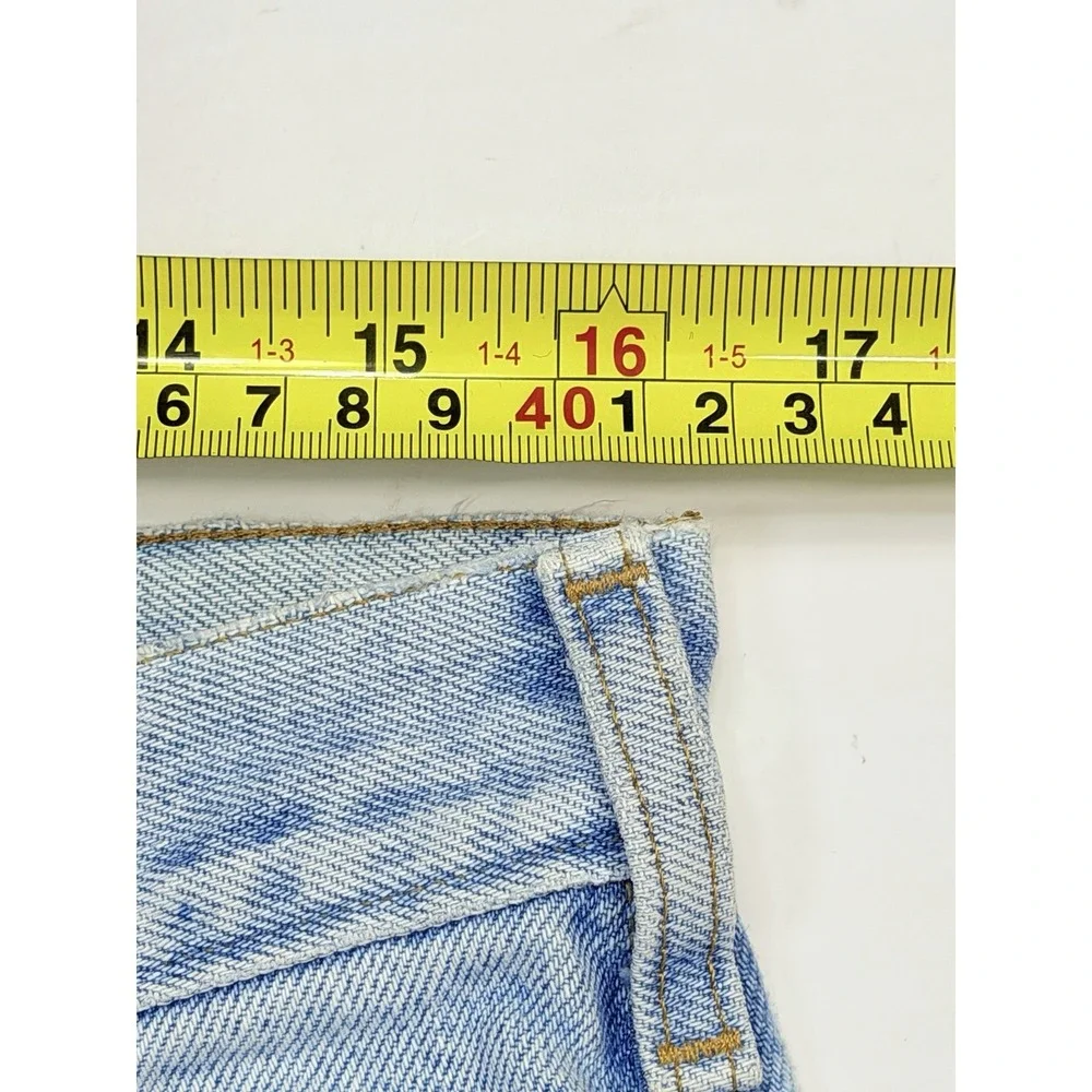 Carhartt B29 STW Carpenter Shorts Men's 34 Light Wash Denim Work Utility Distres